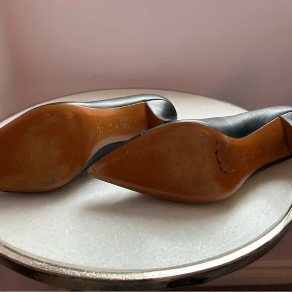 Coach Zan leather pumps with snakeskin and Coach insignia detail - Picture 5 of 7